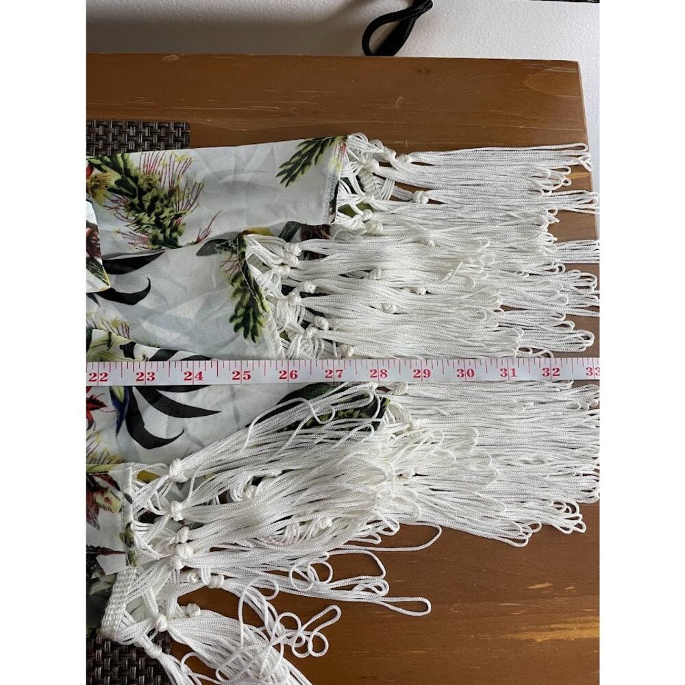 Swimsuit Coverup Tropical Floral Beach Kimono Womens Small Open Over Sized Top - Picture 12 of 12